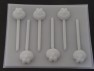 259sp Yellow Chicken Friend Face Chocolate or Hard Candy Lollipop Mold